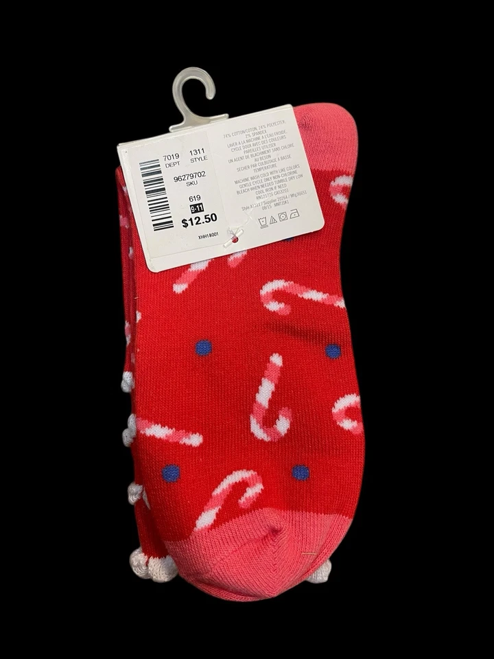 Calcetines Aeropostale para mujer OS bastón de caramelo con volantes calcetines redondos nuevos con etiquetas Foto 3 de 4