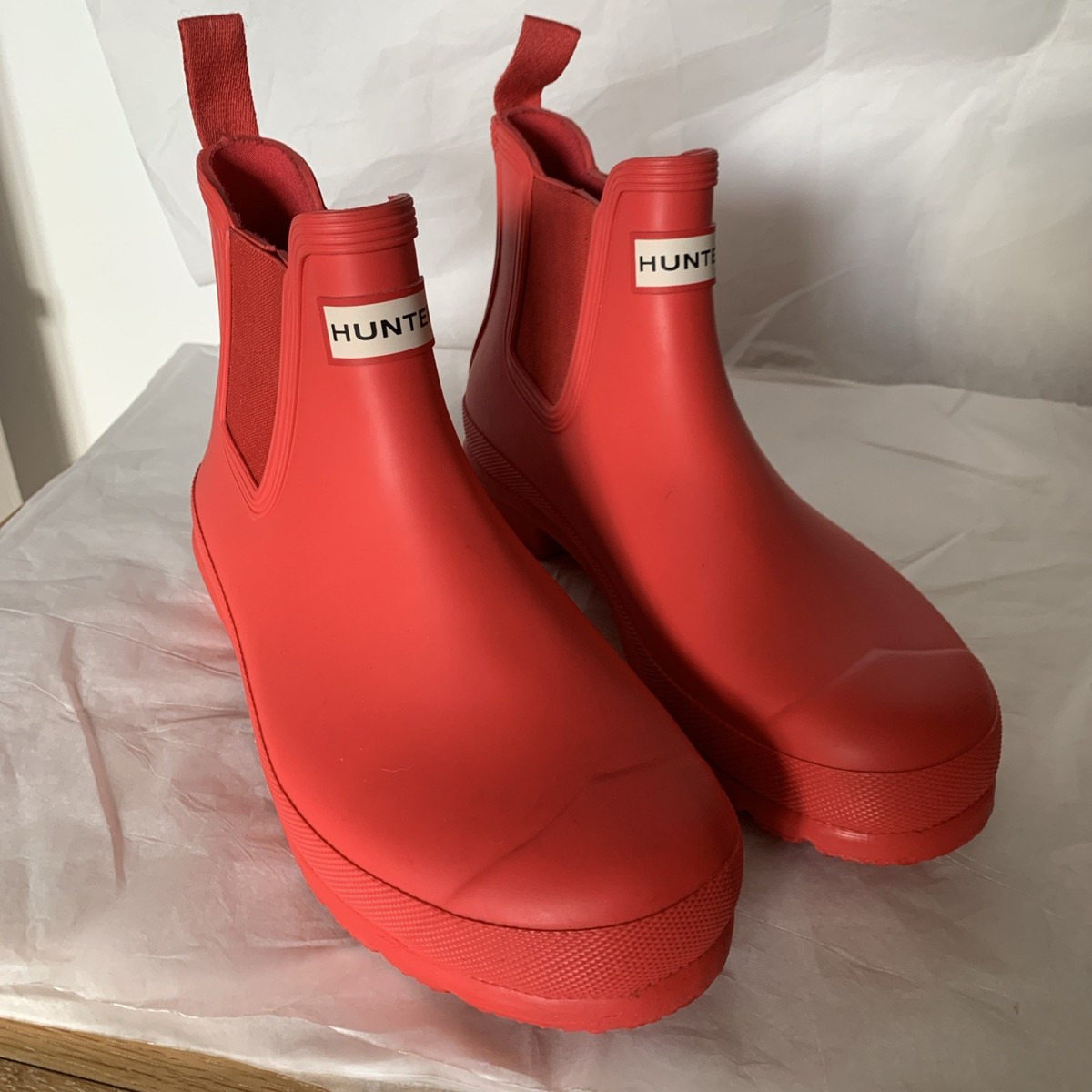 Hunter Original Limited Edition Pink /Red Ankle Chelsea Wellies
