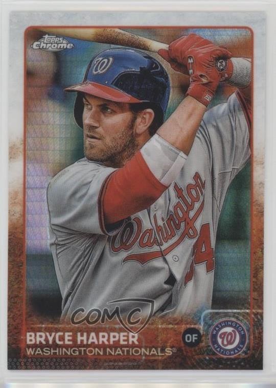 2015 Topps Chrome Prism Refractor Bryce Harper #81 1dm7