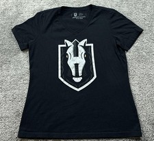 Henderson Silver Knights Shirt Womens Medium Black Horse Logo Made in USA