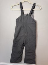 Hanna Andersson Insulated Snow Bibs Grey Kids Sz 4 Unisex