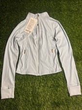 Lululemon Women's Light Blue Full-Zip Track Jacket w/ Zipped Pockets Size 4