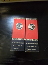 2 NOS RCA U.S.N. CRC 1629 Vacuum Tubes Eye Tubes 1943 Date Codes