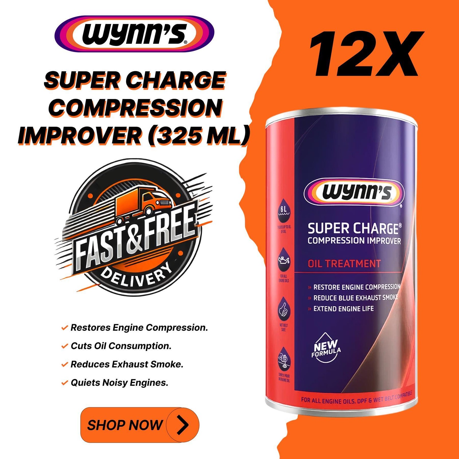 1 X Wynns Super Charge Oil Treatment 425ml Petrol/Diesel Engines Reduce Noise - Image 7