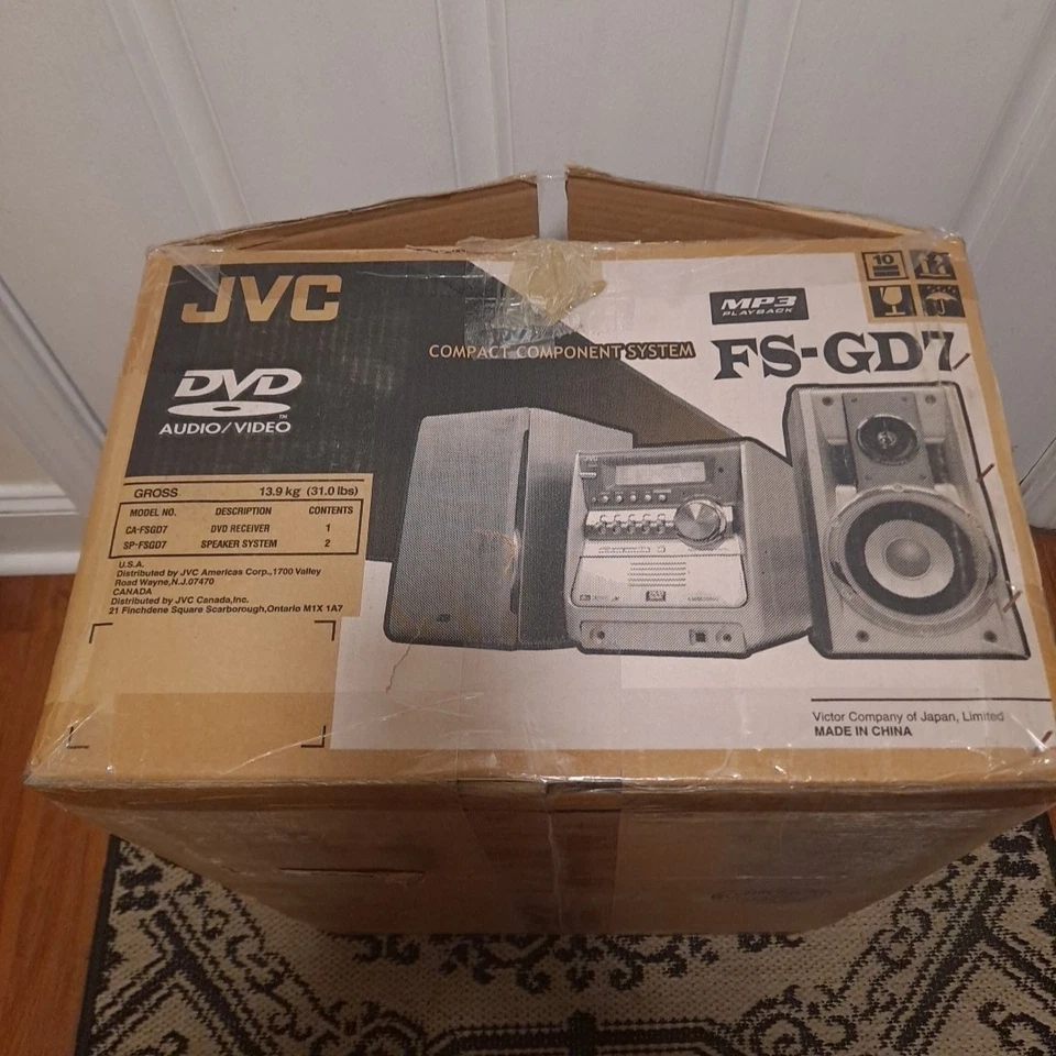 Sistema de componentes compactos de 5 discos JVC FS-GD7 DVD MP3 CD CDR/RW NUEVO EN CAJA RARO Foto 3 de 4