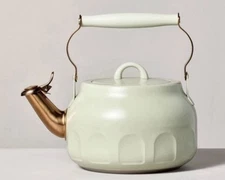 2qt Stainless Steel Arch Cutout Teapot Serene Green - Hearth & Hand Magnolia