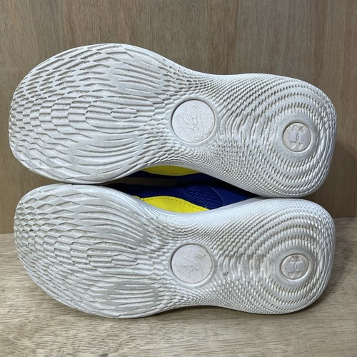 Under Armour Curry Flow 11 Shoes Youth Size 5.5 Blue White Yellow Dub Nation - Picture 13 of 13