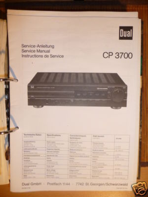 Service Manual  Dual CP 3700 Surround Processor,ORIGIN
