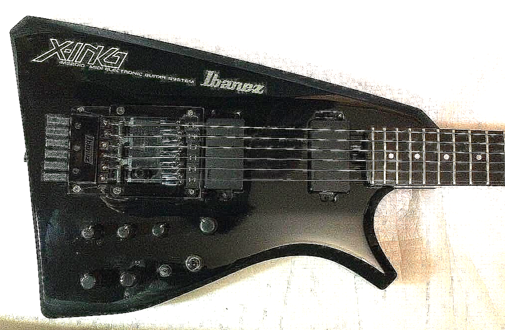 Ibanez X-ING IMG2010 Headless Black Vintage Midi Guitar Set 1985