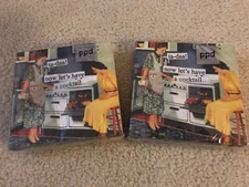 ppd 3-Ply 5" Cocktail Napkins - Ta-Daa - (2) Packs Of 20 Napkins Each-wc