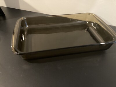 Vintage Pyrex Corning Baking Casserole Dish 232-N Brown Amber Glass 28x18x4cm