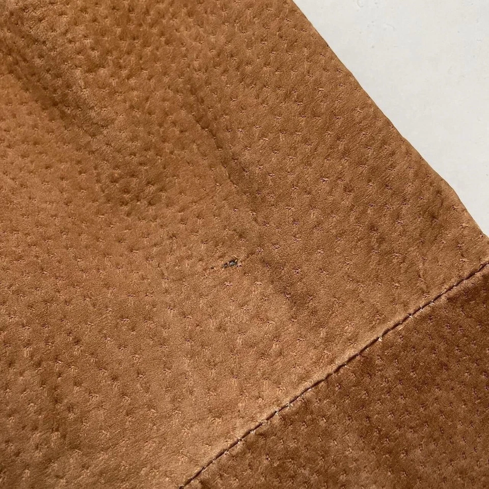 Chaqueta para mujer Paris vintage de cuero gamuza tostado azul años 90 Foto 4 de 4