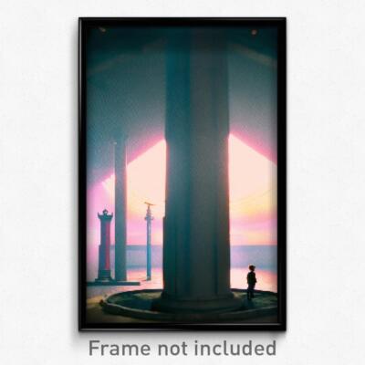 Pixel Art Poster - Massive Post (8 Bit Psychedelic Trippy Video Game Print)
