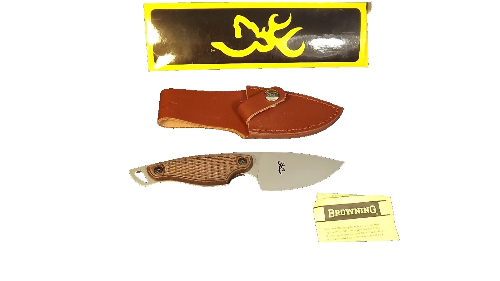 Browning Drop Point Collectible Modern Factory Manufactured Fixed Blade Knives