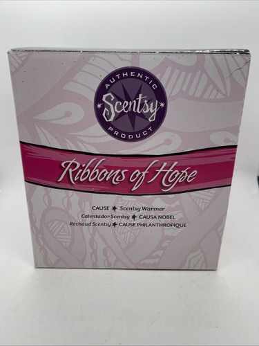 Scentsy Full Size Wax Warmer Pink RIBBONS OF HOPE Breast Cancer Awareness - 第 1/7 張圖片
