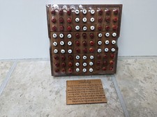 Handmade Wooden Soduko Game w/Cover 7.25x7.25x1.5" Insane Wholesale Price 