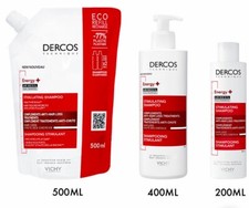 Vichy Dercos Energy+ Anti-Hair Loss Shampoo 200/400/500ml-Aminexil+Niacinamide