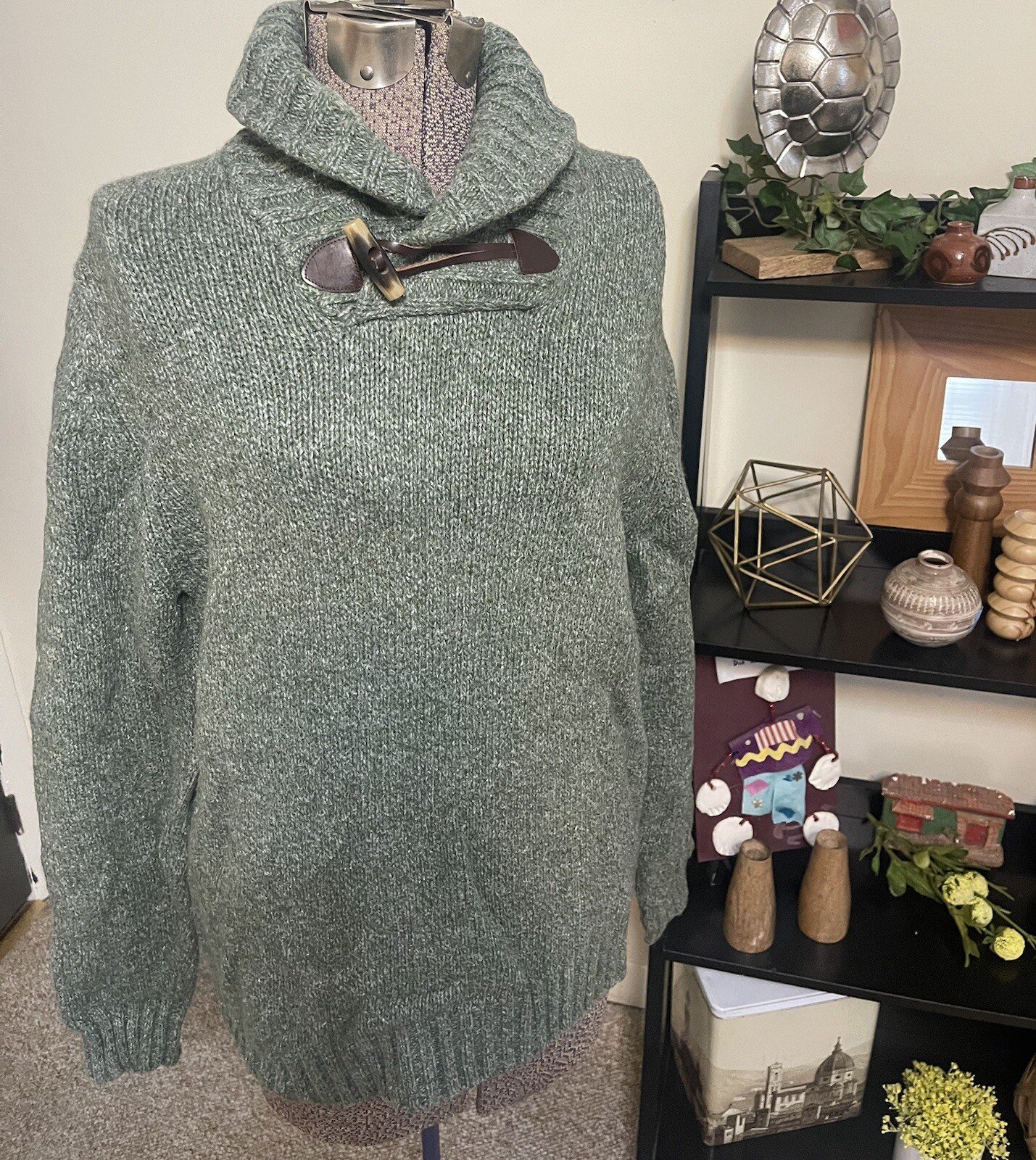 Lands End Canvas 1963 Medium Toggle Button Women … - image 1