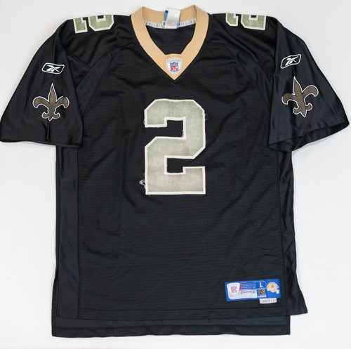 New Orleans Saints #2 Aaron Brooks Jersey By Reebok Size Large +2 Distressed
