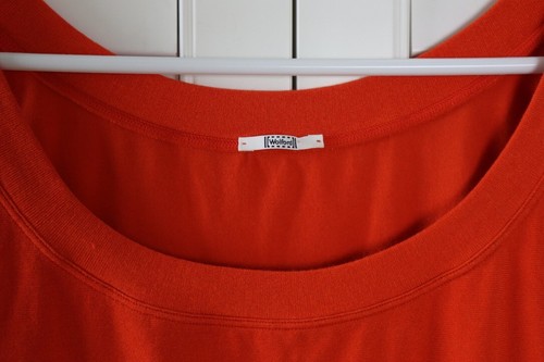WOLFORD $120 Stretchy Solid Orange Scoop Neck Classic Tank Top Size XL - Picture 6 of 6
