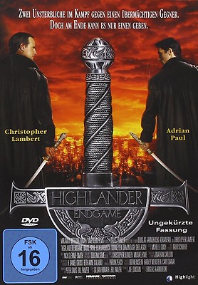 HIGHLANDER-ENDGAME (SINGLE) - CHRISTOPHER LAMBERT, ADRIAN PAUL -  DVD NEU 