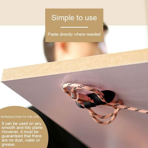 Câble filaire clips plomb chute support chargeur USB rangement support organisateur de bureau - Photo 3/13