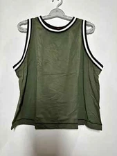 Women's Hunter For Target Tank Top Green Black Contrast Trim Sleeveless Tee XL