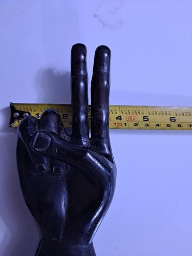 UNIQUE ANTIQUE HARDWOOD HAND AND ARM CARVING ONE OF A KIND - Picture 12 of 12