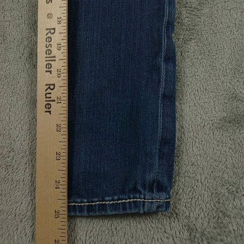 Miss Me Jeans Girls 8 Blue Denim Jeggings Crosses Rhinestones Stretch - Picture 8 of 9