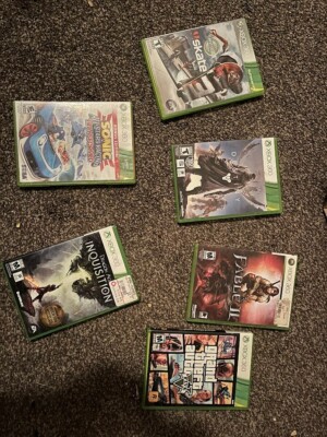 Owned Xbox 360 Games (Fable 2, Skate 3, Dragon Age, Inquisition, Sonic Racing)