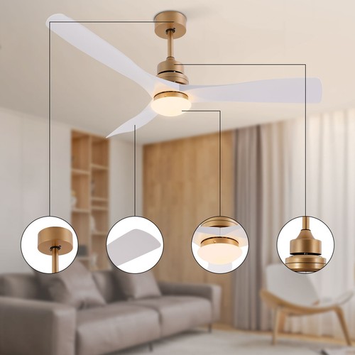 48 Inch Ceiling Fan Light Modern Chandelier Pendant Fan Lamp & Remote Control - Picture 12 of 18