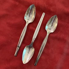 Wm Rogers Mfg Co Silverplate Serrated Grapefruit Citrus Spoons Set Of 3