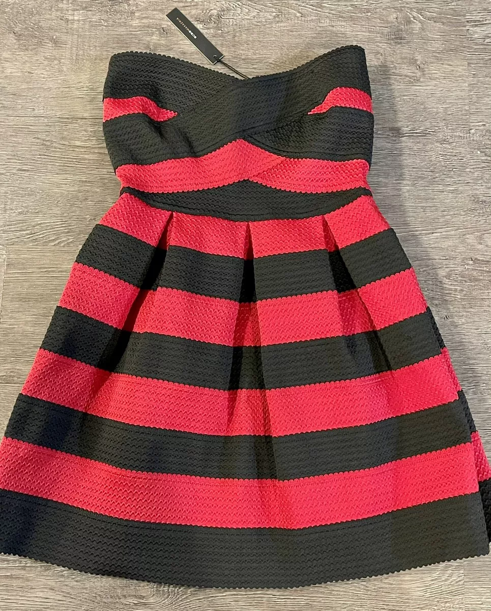 Bcbg black and red cheap dress