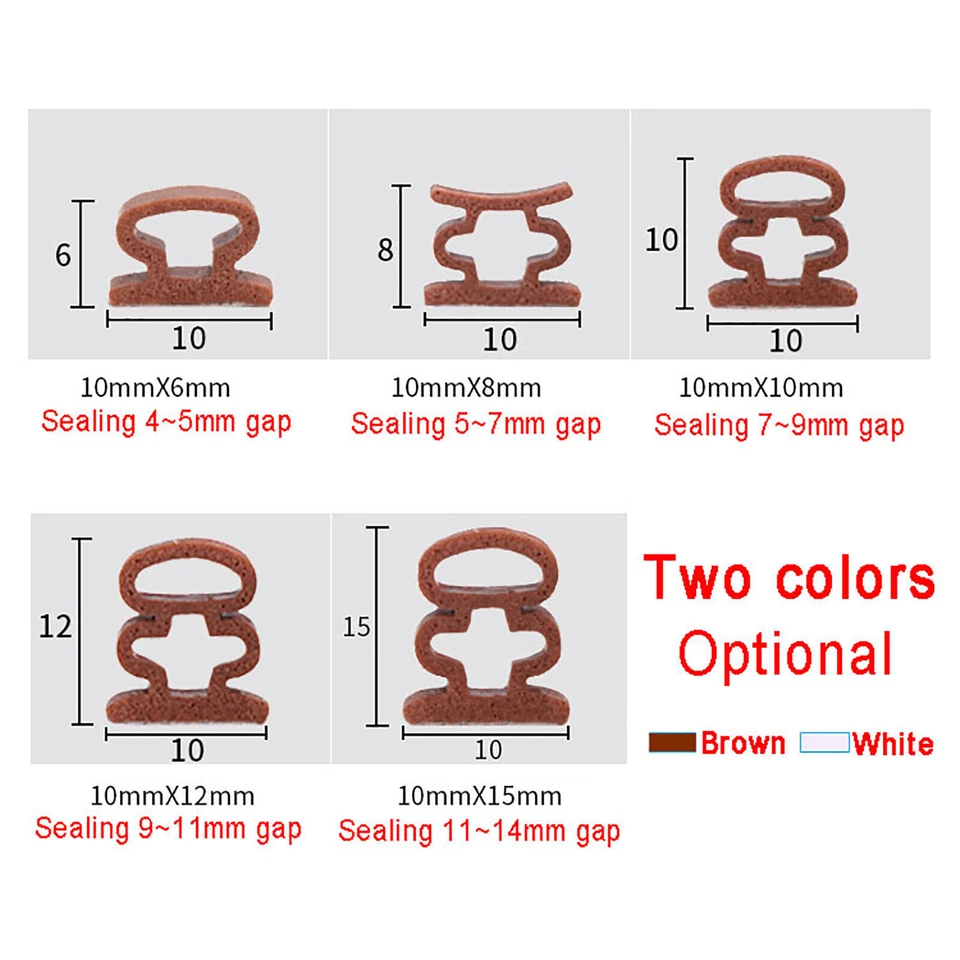 White Draught Excluder / Protection Security Door Sealing Strip Self Adhesive - Image 3 of 3