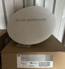3M/COMMERCIAL TAPE DIV. 08483 Super Polish Floor Pad 4100, 19", White, 5