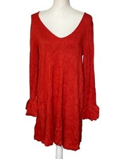 Lou & Grey women's lightweight sweater Dress 3/4 sleeves red Size Medium