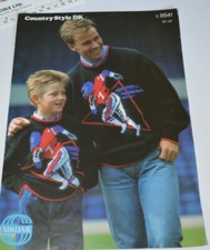Knitting pattern jumper American Football picture knit