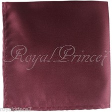 New Men's Burgundy Micro Fiber Solid Handkerchief Pocket Square Hanky Wedding
