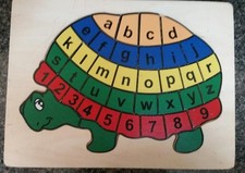 WOOD PUZZLE ALPHABET AND NUMBERS