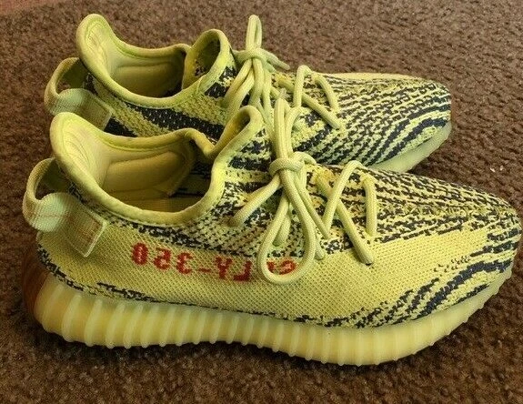 Nuovo Adidas Yeezy 350 V2 Semi Frozen Giallo B37572 Nuovo Nella Scatola