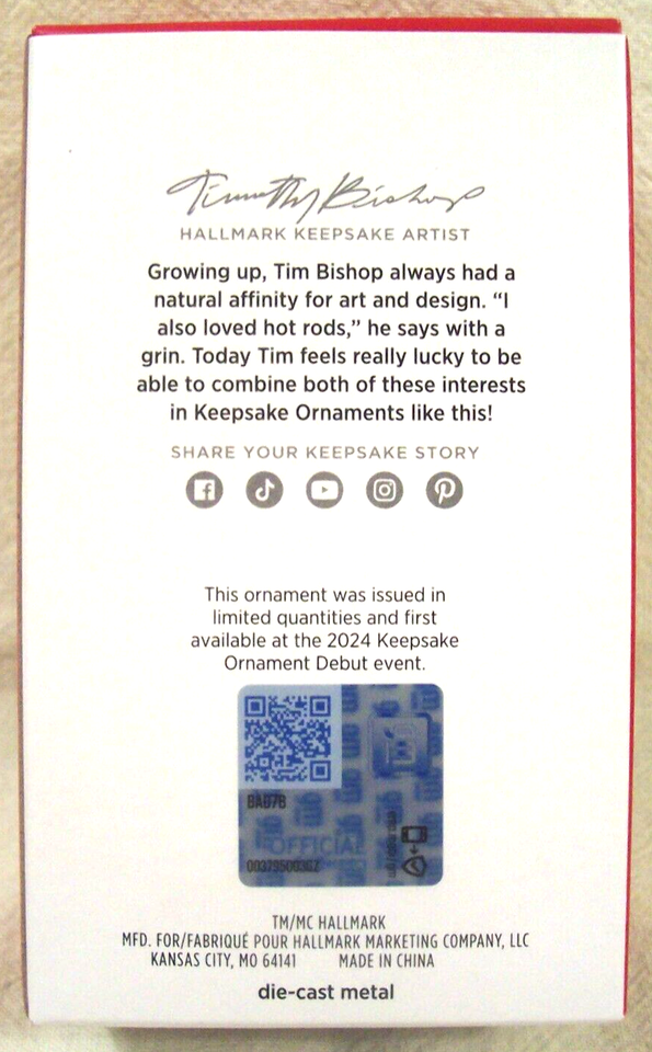 2024 HALLMARK ORNAMENTS 84 BUICK GRAND NATIONAL LIMITED EDITION IN HAND