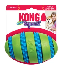 KONG Goomz Squeezz Dental LARGE Football Durable Dog Fetch & Chew Toy 