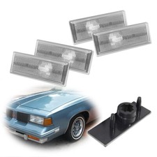 Front Rear Clear Side Marker Lamps Housing For 81-88 All Cutlass 2 Door Models