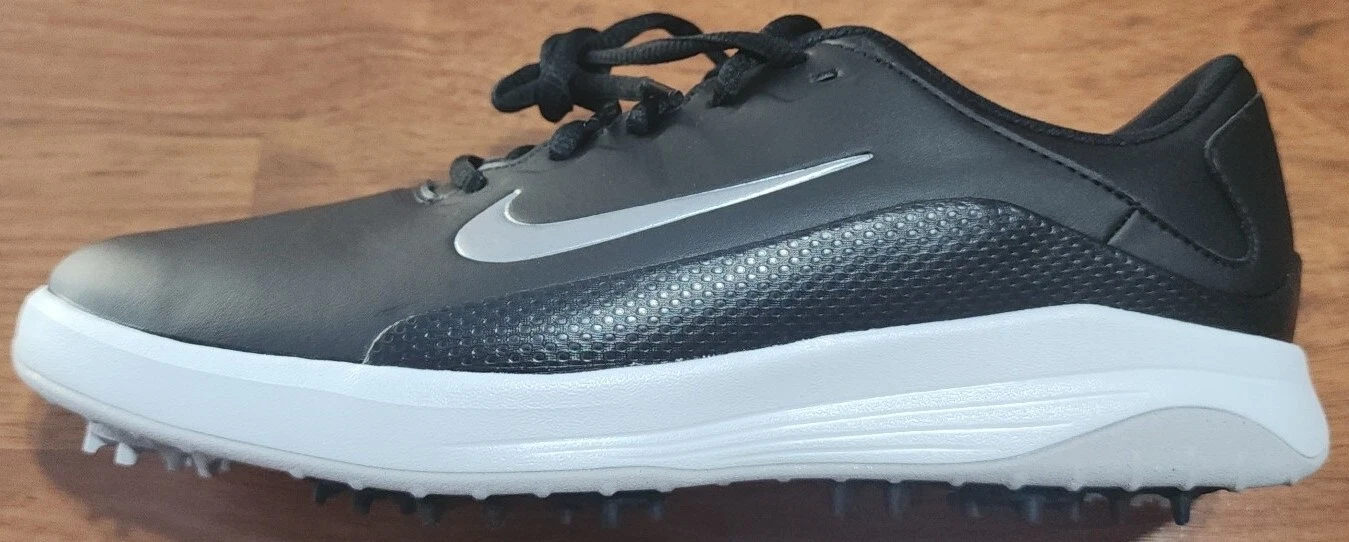 Nike Vapor Uomo Taglia 9 Pelle Golf Impermeabili Scarpe Sneakers Nero AQ2302 001