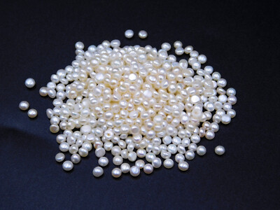 3 MM Natürlich Perle, Zur Hälfte Rund Cab Menge Lose Edelstein Für P-3481