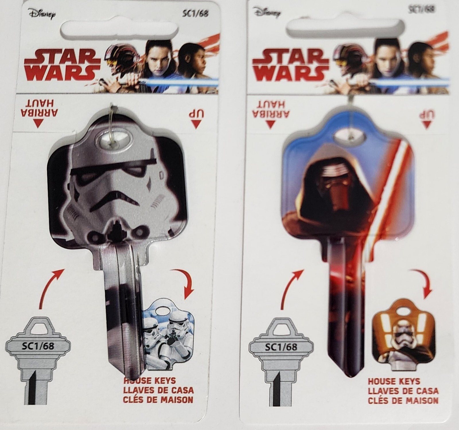 Disney Star Wars Light Saver House Key Blank Lot SC1 68 Reversible The Child