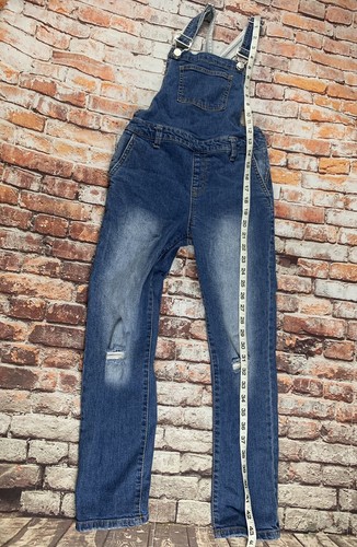 Forever 21 Denim Overalls Kids 9 10 Blue Girls - Picture 7 of 14