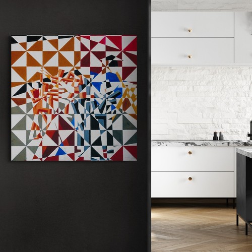 Ju-Jitsu - Abstract by David Bomberg - Framed Canvas Wall Art Print - Picture 2 of 6