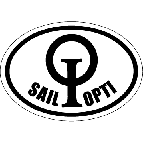 Laser Sailboat Boat SET OF 2 each - Oval Vinyl Decal by Miami Opti Moms - Bild 3 von 7