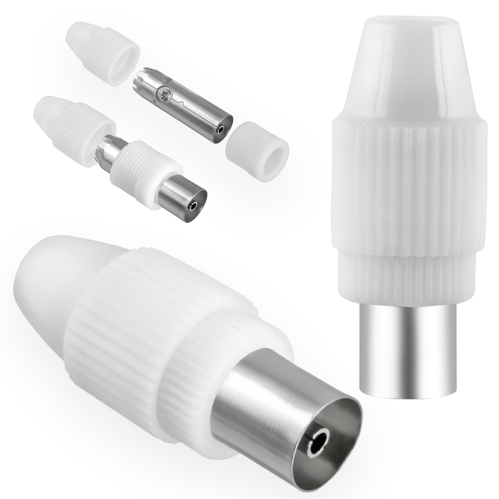 Thumbnail - Iec Buchse Stecker Koax Antennenstecker Demontierbar Kupplung Tv Sat